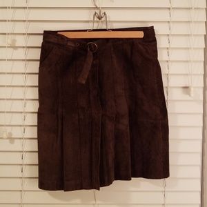 Vintage Costume National Brown Suede Skirt